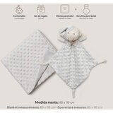 Interbaby set dekica Bubble i tješlica Bear Grey | shoptok.hr