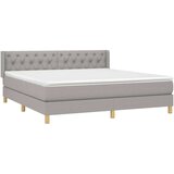  Box spring s madracem svjetlosiva 160x200 cm tkanina | shoptok.hr