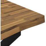  120 x 80 x 75 cm Čvrsto drvo akacije Bijela i crna Pravokutni | shoptok.hr