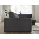 Bobochic Paris Antracitno siva žametna kotna sedežna garnitura (desni kot/z ležalnikom) Sierra – | Shoptok.si