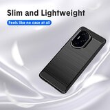 Techsuit Carbon Silicone maska za Honor 400 Pro – crna | shoptok.hr