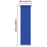  Vanjska roleta za zamračivanje 60 x 230 cm plava HDPE | shoptok.hr