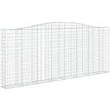  Obokane gabion košare 2 kosa 400x30x160/180 cm pocinkano železo, (20757618) | Shoptok.si