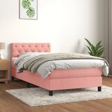 Box spring krevet s madracem ružičasti 80 x 200 cm baršunasti | shoptok.hr