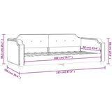  Dnevni krevet smeđesivi 90 x 200 cm od tkanine | shoptok.hr