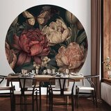  Okrugla fototapeta - Flowers on a turquoise background 230x230 | shoptok.hr
