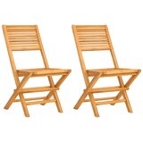 Sklopive vrtne stolice 2 kom 47x62x90 cm od masivne tikovine | Shoptok.si