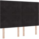  Kutna Podloga s Madracem &amp LED Crna 140x190 cm Baršun | shoptok.hr