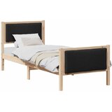  Krevetna konstrukcija s uzglavljem Crna 75 x 190 cm tkanina | shoptok.hr