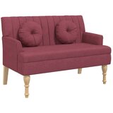  Klupa s jastucima boja vina 113 x 64,5 x 75,5 cm od tkanine | shoptok.hr