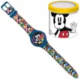 Mickey Mouse analogna ura v kovinski okrasni škatli