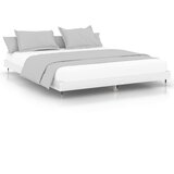 Maison Chic Posteljni okvir - Dvoposteljna postelja - Zakonska postelja visok sijaj bel 120x200 cm inženirski les-J15497, (21768782) | Shoptok.si