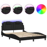  Okvir za krevet Viana s LED-om bez madraca crni 140x190 cm | shoptok.hr