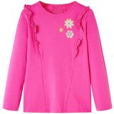  Dječja majica dugih rukava tamnoružičasta 128 | shoptok.hr