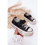 Boto Girls Sneakers With Gold Clip Bear Black Solena | shoptok.hr