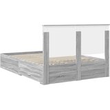  Krevetna konstrukcija s ladicama Siva Sonoma 135 x 190 cm Slike