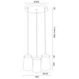  Argon 6164 - Luster na sajli PASADENA 3xE27/15W/230V zlatna/bela | Eponuda.com