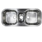  ugradna sudopera sa dva korita 104 x 48 cm (dubina 17 cm) inox Cene