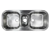 ugradna sudopera sa dva korita 104 x 48 cm (dubina 17 cm) inox