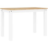  Blagovaonski stol PANAMA bijeli 112x60x75 cm masivna borovina | shoptok.hr