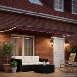 Ručna zlačivna tenda s LED diodama Bordo i Antracit 4,5 × 3 m | shoptok.hr