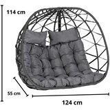 Lean Toys Dvosedežni viseči gugalni stol Garden Cocoon LEAN Cushions Swing | Shoptok.si