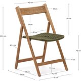 Kave Home Zelena/u prirodnoj boji vrtna stolica od masivnog drveta Dandara – | shoptok.hr