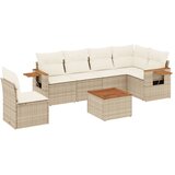  7-dijelni set vrtnih sofa od poliratana s jastucima bež | shoptok.hr