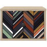  Wall-mounted noćni ormarić OMMEN Hrast sonoma 36 x 33 x 25 cm - Hrast sonoma Geometrijski uzorak 1 | shoptok.hr