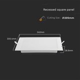  led svetlo za spušteni plafon LED/18W/230V 22x22 cm 6500K belo | Eponuda.com