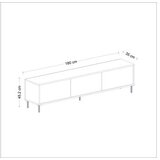 Hanah home tv polica imaj travertine gold