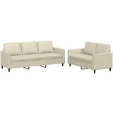  2-dijelni set sofa s jastucima krem od umjetne kože | shoptok.hr