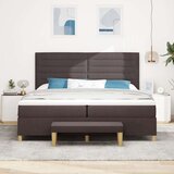 Box Vzmetnica z vzmetnico in klopjo temno rjava 200x200 cm Tkanina, (22083288) | Shoptok.si