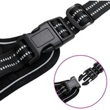vidaXL Oprsnica za pse s reflektirajućim prugama podesiva crna S | shoptok.hr
