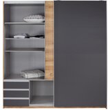 Mömax Omara Z Drsnimi Vrati Emden, Barva Hrasta, Barva Grafita | Shoptok.si