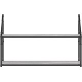  Zidna polica s 2 razine sivog hrasta sonome 80x21x51 cm drvena | Eponuda.ba