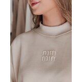 DStreet Bluza damska oversize z naszywką LOVASON beżowa | Shoptok.si