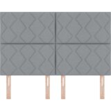 LED uzglavlje dizajn dijamantnih blokova svjetlosivo 144 cm tkanina | shoptok.hr