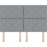  Vzglavje z LED lučmi z vzglavjem Svetlo siva 144 cm blago, (5000142561) | Shoptok.si