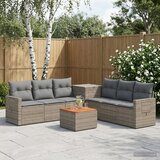  Set sofe 8 kom. Siva i tamno siva Poli Rattan i čelik | shoptok.hr