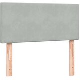 Box Spring krevet s madracem svijetlo sivi 90x220 cm baršun | shoptok.hr