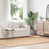 vidaXL Košata preproga bež 160x230 cm poliester | Shoptok.si