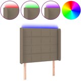  LED uzglavlje smeđesivo 83 x 16 x 118/128 cm od tkanine | Eponuda.ba