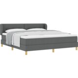 vidaXL Box Spring postelja z blazino temno siva 180x200 cm tkanina | Shoptok.si