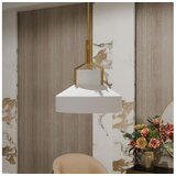  Quoizel QZ-BRECKEN-2P-AB-OPAL - Luster na štangu BRECKEN 2xE27/60W/230V zlatna/bela | Eponuda.com