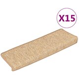  Prostirke za stepenice 15 kom 65x21x4 cm svijetlosmeđe pravokutne rubove | shoptok.hr