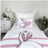 Jerry Fabrics Bijela/ružičasta pamučna dječja posteljina za dječji krevetić 100x135 cm Bunny "Sweet" – | shoptok.hr