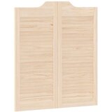 vidaXL Swing Doors Louvred Design 1 par masivni les borovega lesa | Shoptok.si