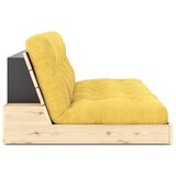 Karup Design Rumena raztegljiva sedežna garnitura iz rebrastega žameta 196 cm Base – | Shoptok.si