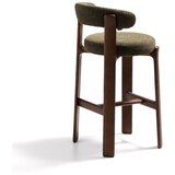 Kave Home Zelen/v temni naravni barvi barski stol iz masivnega jesena (višina sedeža 75 cm) Granite – | Shoptok.si